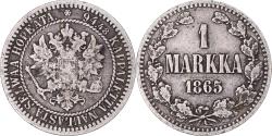 World Coins - Coin, Finland, Alexander II, Markka, 1865, Helsinki, , Silver, KM:3.1