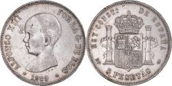 World Coins - Coin, Spain, Alfonso XIII, 5 Pesetas, 1889, Madrid, , Silver, KM:689