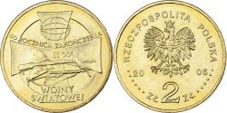 World Coins - Poland, 2 Zlote, 2005, Warsaw, Brass, , KM:558