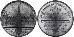 World Coins - France, Medal, Achèvement de l'Hôtel de Ville de Reims, 1825, Tin,