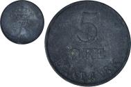 World Coins - Denmark, 5 Öre, 1961