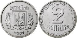 World Coins - Ukraine, 2 Kopiyky, 2001, Kyiv, Stainless Steel, , KM:4b