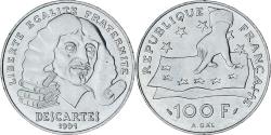 World Coins - Coin, France, Descartes, 100 Francs, 1991, Paris, , Silver, KM:996