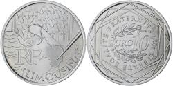World Coins - France, 10 Euro, Euros des régions, 2010, Paris, Limousin, , Silver