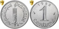 World Coins - France, 1 Centime, Épi, 1982, Paris, série FDC, Stainless Steel, PCGS,