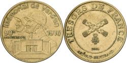 World Coins - France, Token, Mémorial de Verdun, 90 ans, 2006, Copper-nickel Aluminium