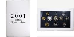 World Coins - France, Coffret 1 c. à 100 frs., 2001, MDP, Série BE,
