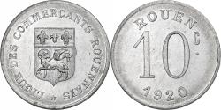 World Coins - France, Ligue des commerçants rouennais, 10 Centimes, 1920,