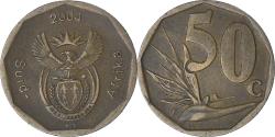 World Coins - South Africa, 50 Cents, 2004