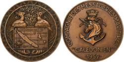 World Coins - France, Medal, Compagnie des messageries maritimes Calédonien, 1952, Bronze
