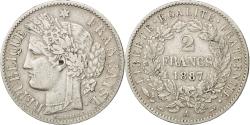 World Coins - Coin, France, Cérès, 2 Francs, 1887, Paris, , Silver, KM:817.1