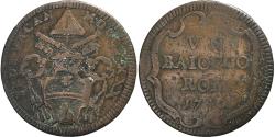 World Coins - Papal States, Baiocco, Sede Vacante, 1740, Rome, Bronze,