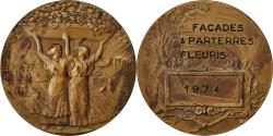 World Coins - France, Medal, Façades et Parterres Fleuris, 1974, Charles, , Bronze