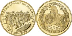 World Coins - France, Medal, Débarquement de Normandie, Copper Gilt,