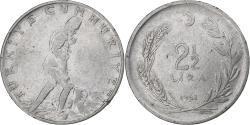 World Coins - Turkey, 2-1/2 Lira, 1962