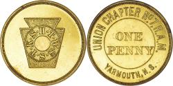World Coins - Canada, Token, Masonic, Yarmouth, Union Chapter N°7, Chapter Penny,