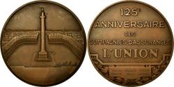 World Coins - France, Medal, Compagnie d'Assurances l'Union, 125ème Anniversaire, 1954