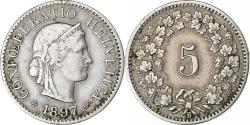 World Coins - Switzerland, 5 Rappen, Libertas, 1897, Bern, Copper-nickel, , KM:26