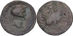Ancient Coins - Nero, As, 62-68, Lugdunum, Countermarked, Bronze, , RIC:475