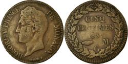World Coins - Coin, Monaco, Honore V, 5 Centimes, Cinq, 1837, Monaco, , Cast Brass