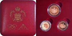World Coins - Monaco, Set, Prince Rainier III, 2005, 1,2,5 cts, , Copper Plated Steel