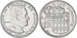 World Coins - Coin, Monaco, Rainier III, 1/2 Franc, 1965, , Nickel, KM:145