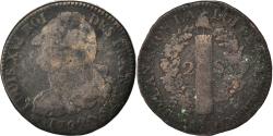 World Coins - France, 2 Sols, 2 sols françois, 1792, Montpellier, Bronze,