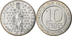 World Coins - France, 10 Francs, Charlemagne, 1987, MDP, BU, Silver,