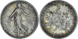 World Coins - Coin, France, Semeuse, 2 Francs, 1902, Paris, , Silver, KM:845.1
