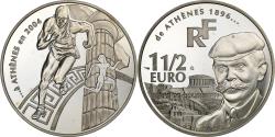 World Coins - France, 1-1/2 Euro, Pierre de Coubertin, 2003, Paris, Silver, , KM:1361
