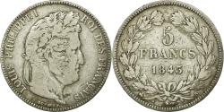 World Coins - Coin, France, Louis-Philippe, 5 Francs, 1843, Rouen, , Silver