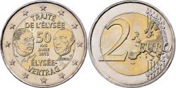 World Coins - France, 2 Euro, Élysée Treaty, 2013, MDP, Bi-Metallic,