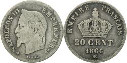 World Coins - Coin, France, Napoleon III, Napoléon III, 20 Centimes, 1866, Strasbourg