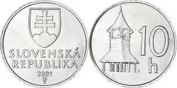 World Coins - Coin, Slovakia, 10 Halierov, 2001, , Aluminum, KM:17