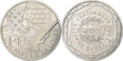 World Coins - France, 10 Euro, Euros des régions, Pays De La Loire, 2010, Paris, Silver