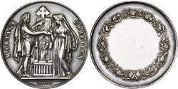 World Coins - France, Medal, Religion, Mariage Chrétien, Silver, Pingret,
