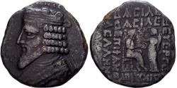 Ancient Coins - Kingdom of Parthia, Gotarzes II, Tetradrachm, 45-46, Seleukeia, Billon