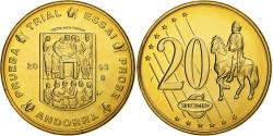 World Coins - Andorra, 20 Euro Cent, 2003, Copper, unofficial private coin,