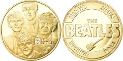 World Coins - United Kingdom , Medal, Musique, Les Beattles, , Copper Gilt