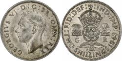 World Coins - GREAT BRITAIN, Florin, Two Shillings, 1943, KM #855, , Silver, 28.3,...