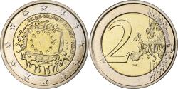 World Coins - Belgium, 2 Euro, 30 ans du drapeau de l'UE, 2015, Brussels, Bi-Metallic,