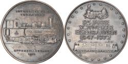 World Coins - Switzerland, Medal, 125 Jahre Schweizer Eisenbahnen, Lokomotive Urnaesch