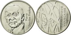 World Coins - Coin, France, Mendès France, 5 Francs, 1992, Paris, ESSAI, , Nickel