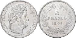 World Coins - France, Louis Philippe I, 5 Francs, 1841, Bordeaux, Silver,