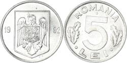World Coins - Coin, Romania, 5 Lei, 1992