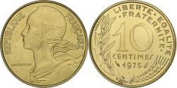World Coins - France, 10 Centimes, Marianne, 1975, MDP, série FDC, Bronze-Aluminium