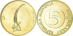 World Coins - Coin, Slovenia, 5 Tolarjev, 2000