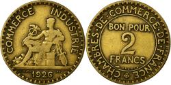 World Coins - Coin, France, Chambre de commerce, 2 Francs, 1926, , Aluminum-Bronze