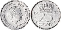 World Coins - Coin, Netherlands, Juliana, 25 Cents, 1971, , Nickel, KM:183