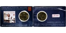 World Coins - Vatican, Benedict XVI, 50 Euro Cent, Stamp and coin card.n°2, 2012, Rome